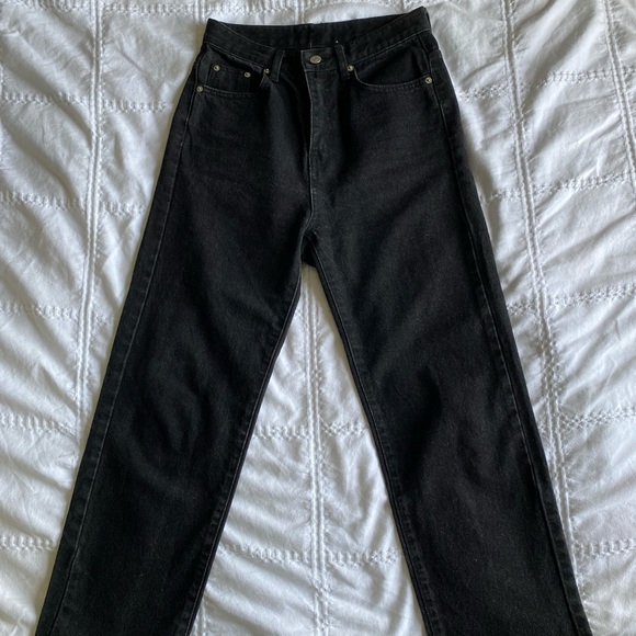 Raw-hemmed black jeans - Picture 1 of 4
